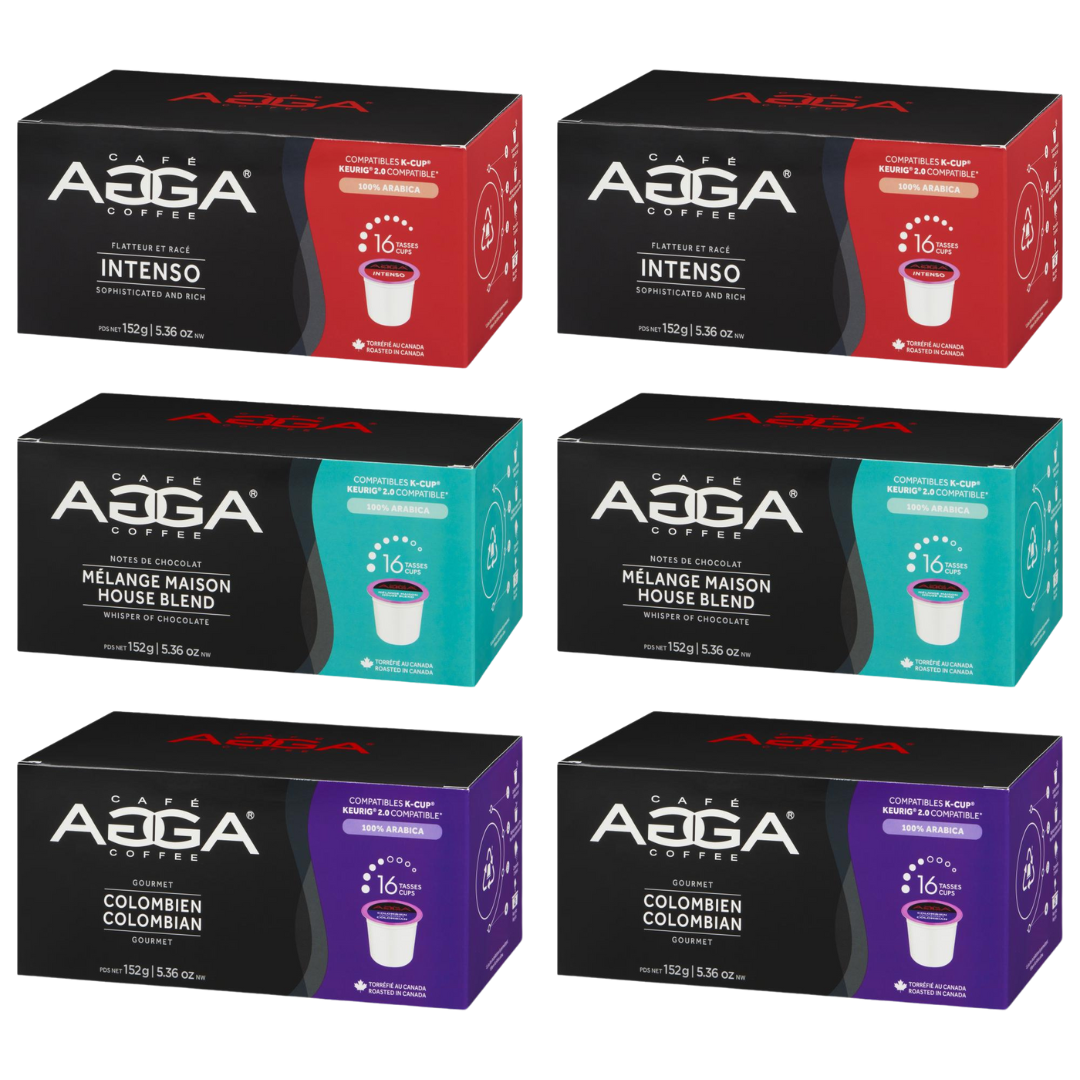 caisse assortie assorted case k-cup keurig 96 dossettes pods