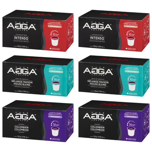 caisse assortie assorted case k-cup keurig 96 dossettes pods